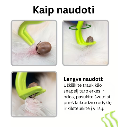 Erkių traukiklių komplektas | 3 vnt.
